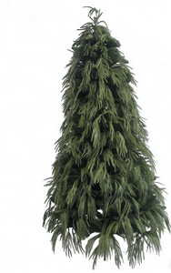 شجرة عيد الميلاد عالية الجودة بطول 6 أقدام من أوراق السرو، صديقة للبيئة مع قاعدة مخصصة للديكورات الاحتفالية - Product Image 3