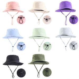Wholesale Adjustable Waterproof Breathable Polyester <b>Hat</b> With Elastic Strap Bucket Fishing Hiking Boonie <b>Hat</b> for Adult - Product Image 2