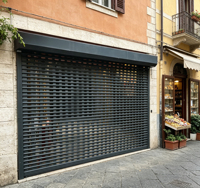 Porte de garage à enroulement perforée en aluminium, design moderne, anti-vent, luxe, creuse, pour magasin, villa, bâtiment commercial