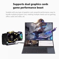 Ordinateur portable double écran tactile IPS 16+14 pouces en métal, Windows 11, i7-9750H, SSD, idéal pour étudiants, jeux et travail de bureau - Vente Flash