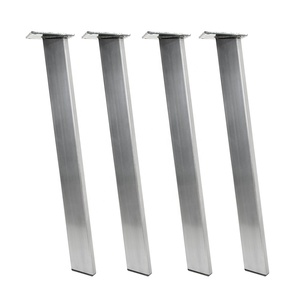 Pieds de meuble de <span class=keywords><strong>Table</strong></span> à manger en <span class=keywords><strong>acier</strong></span> brut, 1 pièce, hauteur de meubles en métal, <span class=keywords><strong>pour</strong></span> une hauteur, 2 unités - Product Image 2