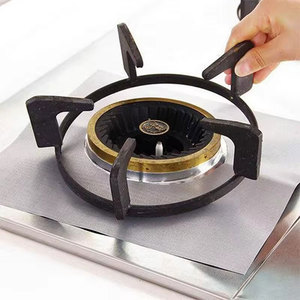 Couvre-brûleurs de cuisinière - Protection pour cuisinière à gaz, protections pour plaques de cuisson, couvre-brûleurs supérieurs, antiadhésifs, réutilisables, faciles à nettoyer - Product Image 2