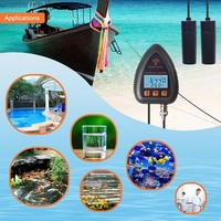 Medidor de Agua Profesional J&R TDC EC S.G. Monitor de Temperatura y Salinidad 5 en 1, Medidor de pH Digital para Acuarios, Agricultura y Piscinas