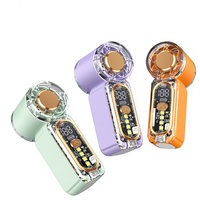 Mini ventilateur portatif USB rechargeable, moteur sans balais, 5 vitesses, souffleur d'air puissant, batterie 500-800mAh