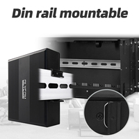 Konverter Serat Optik Mini 10/100/1000mbps Switch Jaringan Din 1SFP+2RJ45