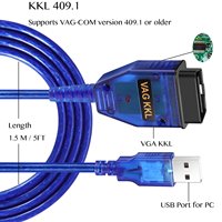 Escáner Automotriz Compatible con Audi VW SEAT Volkswagen VIMVIP VAG-COM KKL 409.1 OBD2 Cable USB