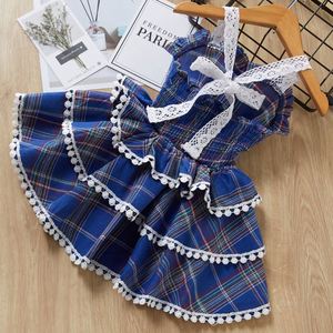 Vestidos de Fiesta para Niñas, de Algodón, Formales, sin Mangas, con Lazo Decorativo en el Hombro, Falda Multicapa, Gran Venta - Product Image 2