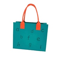 Sac fourre-tout personnalisé de grande capacité pour femmes, organisateur réutilisable en feutre de laine, rangement pliable et écologique pour les courses avec logo personnalisé