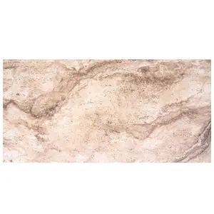 Luxury marble look slab wall tile for living room Dolomitic Travertine slab tiles for exterior and interior cladding