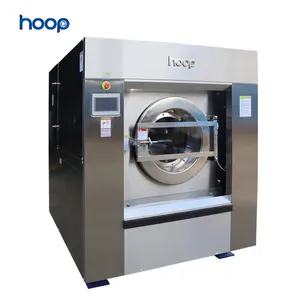 Hoop Hot Sell 100kg Electric steam gas Industrial Automatic washing machine with stainless steel