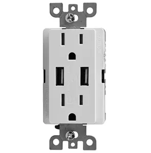 American Standard Duplex Receptacle 15A Wall Receptacle Certification USB Wall Outlet Charger