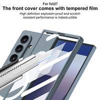 Estuche de carga inalámbrica con anillo magnético GKK para Z Fold 7/6/5 PC, funda trasera plegable delgada con logotipo personalizado disponible
