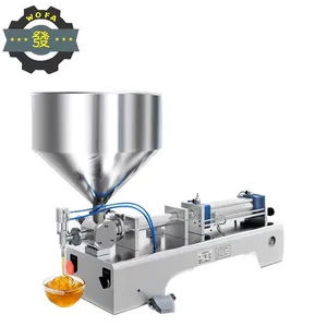 Jiahe 100-1000ml pnömatik yarı otomatik fıstık ezmesi kalın sıvı hindistan cevizi sütü ketçap reçel bal dolum makinası