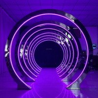 Tunnel lumineux LED RVB personnalisé pour décoration intérieure, arche, podium, scène, toile de fond, fournitures pour mariage et fête