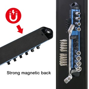 Riel Magnético de Aluminio con Bloqueo Rápido Integrado, Enchufe de Liberación y Clips para Puntas - Product Image 2