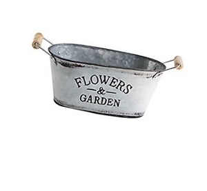 Luckywind Lot de 3 seaux à eau avec fleurs pour organiser des seaux antiques galvanisés vintage - Product Image 3