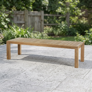 Table à manger rectangulaire en teck massif durable pour l'extérieur, imperméable, écologique, design moderne, 6 places, jardin, patio, salle à manger - Product Image 3