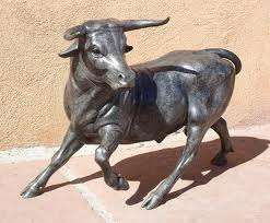 Estatua decorativa de mármol Animal Estatua de <span class=keywords><strong>toro</strong></span> de jardín de mármol negro - Product Image 3