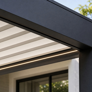Pérgola de Aluminio Motorizada RKOVE para Exteriores, Pérgola Moderna para Jardín o Patio, Ideal para Patios Pequeños - Product Image 6