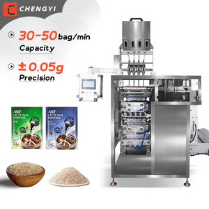 Máquina Empacadora Manual Semiautomática de Azúcar, Sal, Pellets y Sobres, 4/6 Carriles, Sellado de 3 Lados, Bolsas de Papel para Alimentos - Product Image 1