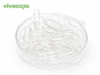 Capsules de gélatine vides transparentes de taille 1, capsules de gélatine dures vides transparentes
