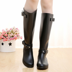 <span class=keywords><strong>Botas</strong></span> de <span class=keywords><strong>Lluvia</strong></span> Altas de Moda Coreana, <span class=keywords><strong>Botas</strong></span> Impermeables con Hebilla <span class=keywords><strong>y</strong></span> Cremallera, <span class=keywords><strong>Botas</strong></span> de <span class=keywords><strong>Nieve</strong></span> para Motocicleta para <span class=keywords><strong>Mujer</strong></span> - Product Image 3