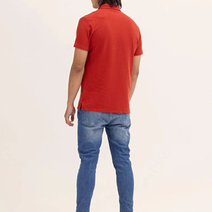 Polo de manga corta de algodón 100% ecológico para hombre, transpirable y antiarrugas con logotipo personalizado, estilo de manga larga - Product Image 5