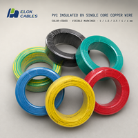Câble électrique BV en cuivre massif avec gaine PVC, codé par couleurs, pour installations résidentielles, aériennes, de chauffage, d'alimentation et de câblage automobile