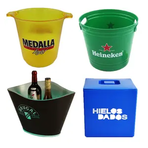 Groothandel Emmer 6 Flessen Bier Champagne Helder Acryl Drinken Plastic Emmers Ijs Koelers