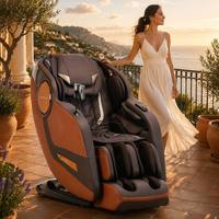 Fauteuil de massage complet inclinable avec style classique et robuste, construction solide et chauffage intégral du corps