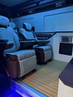 Nuevo Asiento de Auto de Lujo Convertible en Cama para Hiace/Vito/Sprinter/Alphard Modelo VIP W447 China con Mesa y Silla de Masaje