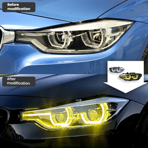 Fari <span class=keywords><strong>a</strong></span> <span class=keywords><strong>LED</strong></span> Modificati con DRL Bicolore per BMW Serie 3 F30 F35 13-18, Gruppo Ottico <span class=keywords><strong>LED</strong></span>, Accessori Auto - Product Image 4