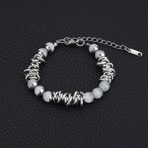 Hot Selling Popular Design Handmade <b>Beaded</b> <b>Bracelet</b> Titanium Steel Light Luxury Unisex's <b>Bracelets</b> Fashion Jewelry Wholesale - Product Image 1