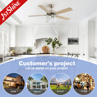 Ventilateur de plafond intelligent 1stshine avec télécommande, design moderne, efficace, assurance qualité, moteur DC, avec lumière LED