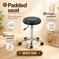 Chaise industrielle moderne ESD noire en cuir PU antistatique, réglable en hauteur, pour hôpital, clinique dentaire, école, atelier