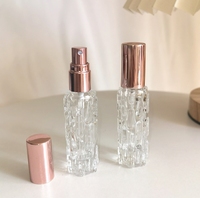 Flacon cosmétique de luxe en verre de 10 ml, vide, avec bouchon or rose, pour parfum ou produits cosmétiques (ex. Bitter Melon)