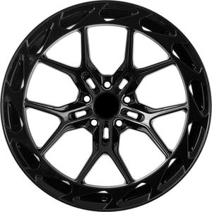 SY-362 Fabricante Personalizado, Ruedas Forjadas de Aluminio en Negro Brillante de <span class=keywords><strong>22</strong></span> a 26 Pulgadas, 10-12J, 5x110, 5x112, 5x120, 18, 20 Pulgadas - Product Image 5