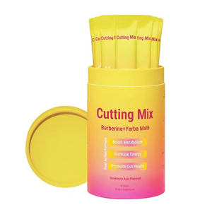 Cutting Drink Mix Berberina Yerba <span class=keywords><strong>Mate</strong></span> 5-HTP Cromo Magnesio FOS GLP-1 Soporte Metabólico Fresa Açaí 30 Sobres OEM ODM - Product Image 3