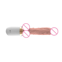 Fernbedienungsfähiger Silikon-Vibrator mit 10 Geschwindigkeiten, Wasserdicht, Beheizt, Große Größe, Künstlicher Penis, Erwachsenen-Sexspielzeug für Lesben und Frauen