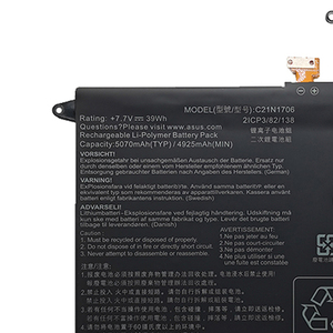 C21N1706 0B200-02420200แบตเตอรี่แล็ปท็อปของแท้สำหรับ Asus <span class=keywords><strong>Zenbook</strong></span> <span class=keywords><strong>flip</strong></span> <span class=keywords><strong>S</strong></span> UX370F UX370UA แบตเตอรี่โน้ตบุ๊กแบบชาร์จไฟได้ - Product Image 2