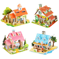 Puzzles 3D faits à la main pour enfants Modèle de papier interactif Ornements pour jeunes enfants à assembler