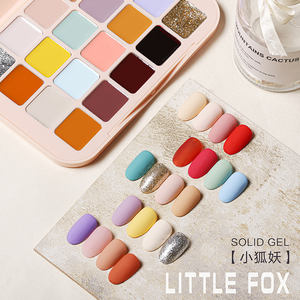 พาเลทเจลทาเล็บแบบแข็ง20สีสำหรับทำเล็บแบบเปลือยเจลเพื่อความงามสำหรับการทาเล็บ - Product Image 5