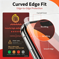 Film protecteur transparent haute définition en hydrogel de qualité AAA pour téléphone portable, sans bords blancs, sans bulles, film TPU, découpe intelligente