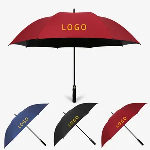 Payung golf OEM cetak kustom dengan logo iklan payung golf otomatis membuka payung kustom promosi dengan cetakan logo