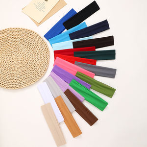 عصابة رأس رياضية بلون موحد، مرنة وعريضة للصالة الرياضية واليوغا والتمارين، عصابة امتصاص العرق، رباط للجري واليوغا، 28 لونًا بالجملة - Product Image 6