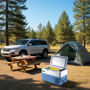 Refrigerador portátil para automóvil Vevor de 23 cuartos de galón con compresor, 12V DC 110-240V AC, para viajes y camping. - Product Image 2