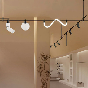 Morden 48V LED theo dõi ánh sáng hiện đại chiếu sáng thương mại trang trí nhôm bán linh hoạt theo dõi đường sắt chiếu sáng cho văn phòng nhà - Product Image 2