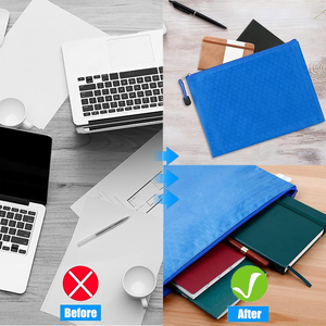 حقيبة ملفات بسحاب من البلاستيك الشفاف <span class=keywords><strong>PVC</strong></span> بنمط شبكي، مقاومة للماء، بأحجام A4 وB5 وA5، للبيع بالجملة - Product Image 6