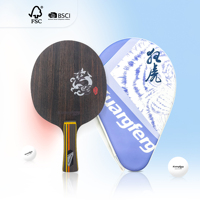 Raquettes de tennis de table professionnelles NO.4, lame en carbone, épicéa Ayous, KOTO personnalisé