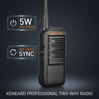 KENEARD KE-968 5W UHF 400-470MHz Talkie-walkie analogique, appairage de fréquence à une touche, haute puissance, portable, portée 0-5km
